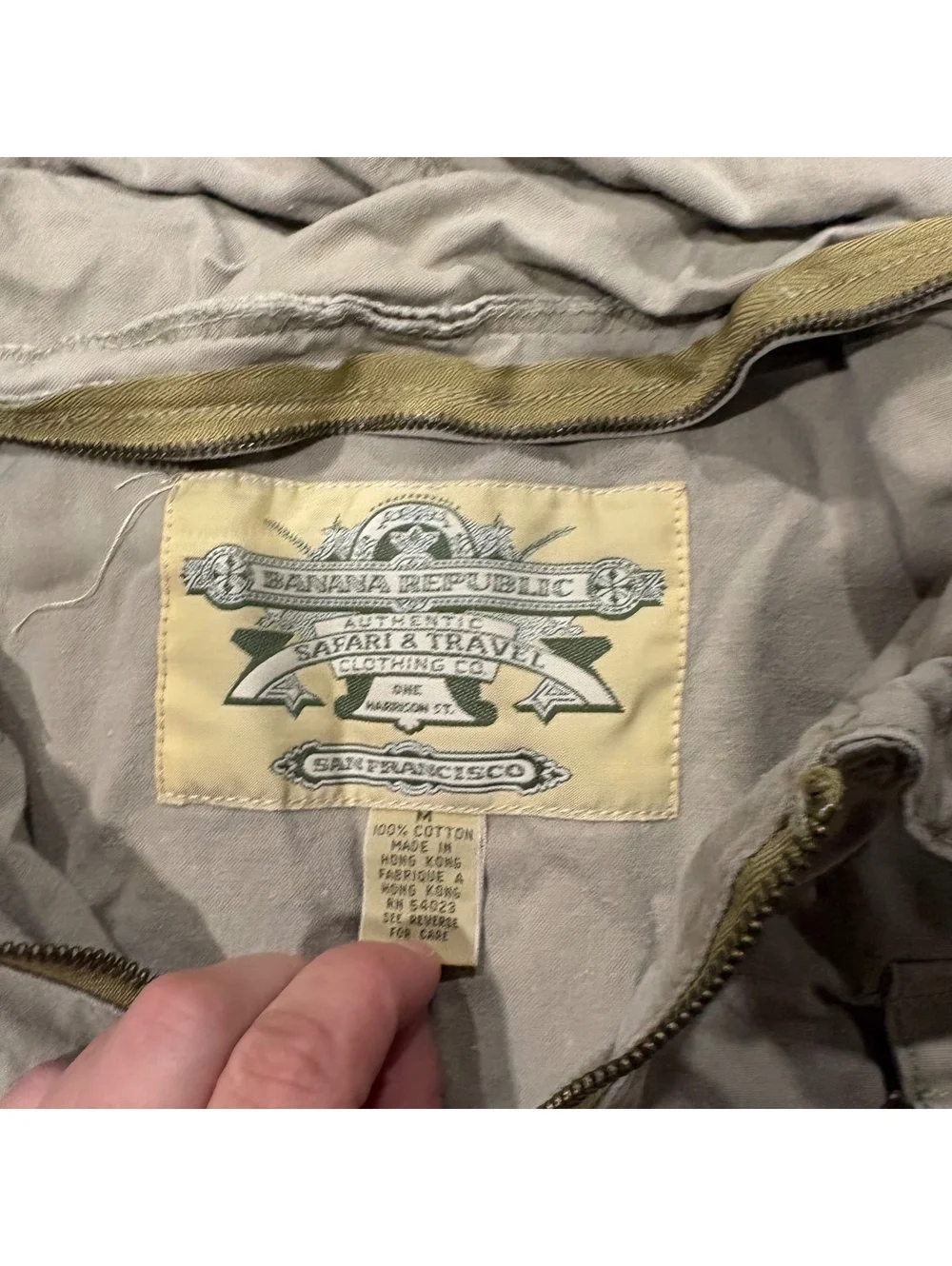 Banana Republic Vintage Safari Travel Vest Men Size Medium Cotton Lightweight